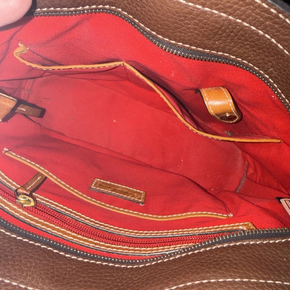 Dooney & Bourke Brown Leather Tote Crossbody Bag - Picture 8 of 8